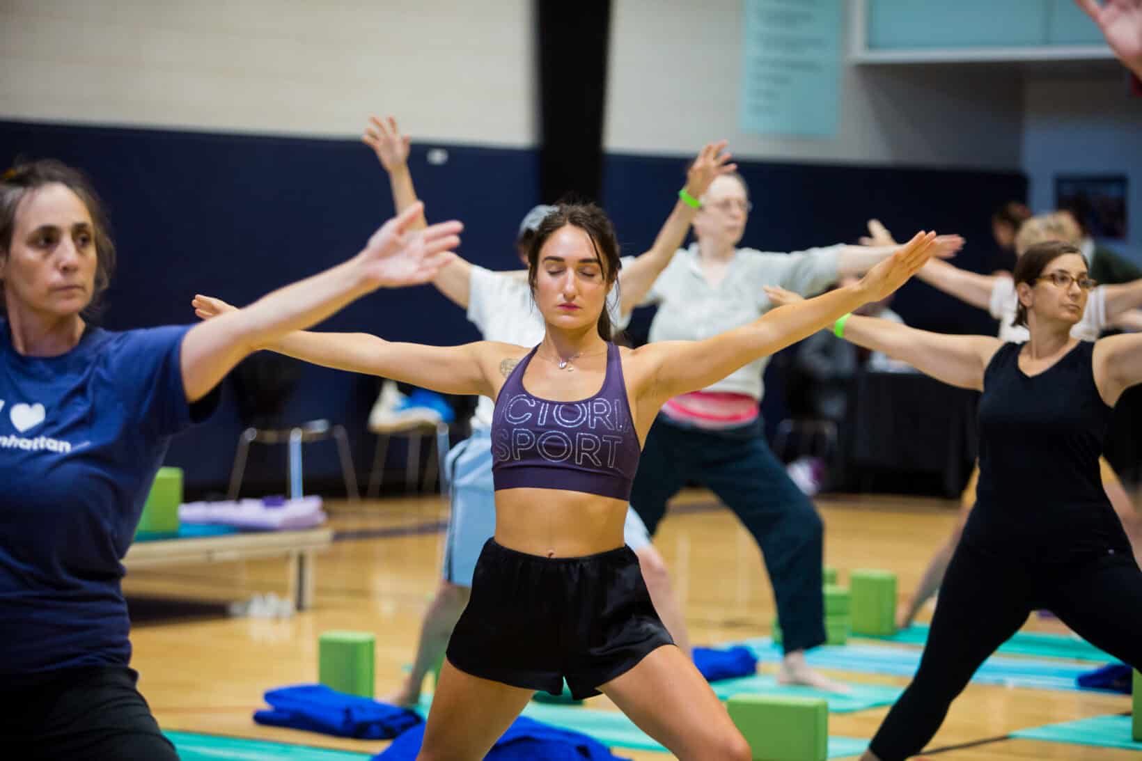 women doing yoga