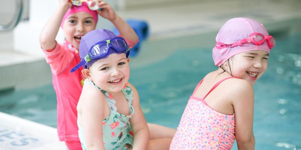 Children by the pool