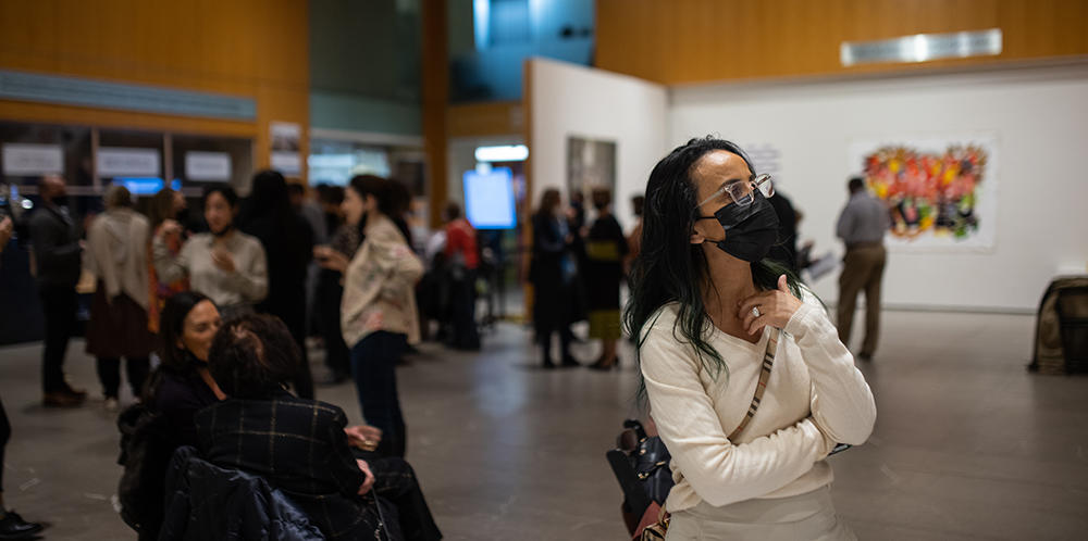 People visiting the gallery