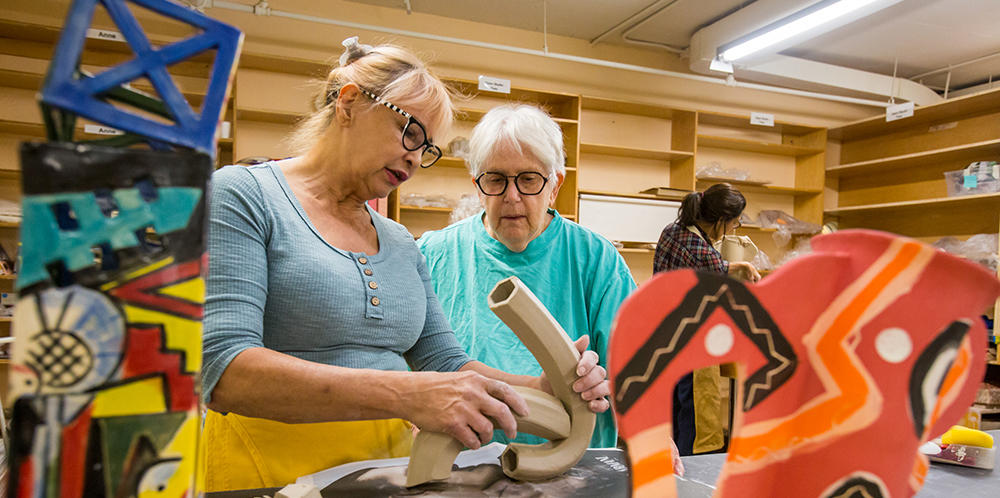 Ceramics women working
